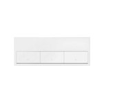 Kit front horizontal para 3 elementos con 3 teclas blanco mate simon 100