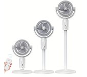 Ventilador de pie 360° con altura ajustable, 5 velocidades, puerto de carga tipo c, moderno ventilador de pie