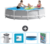 Paquete de piscina - intex - alrededor - 305x305x76 cm + accesorios cb108