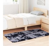 Alfombra de pelo largo navarra gris oscuro 80x150 cm