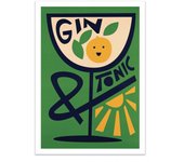 Affiche d’art 30 x 40 cm - gin tonic - fox and velvet