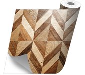 Adhesivo para muebles, armarios, pared, cocina, baños - imitación madera - rombos madera 65x100 cm