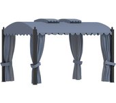 Maison exclusive - cenador con cortinas acero gris antracita 3x4 m