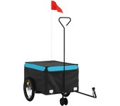 Remolque para bicicleta hierro negro y azul 45 kg cfw30943