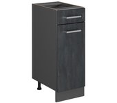 Vicco mueble bajo de cocina r-line, hormigón negro, 30 cm sin encimera