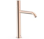 Tres 26130701op study exclusive grifo monomando alto para lavabo oro rosa 24k