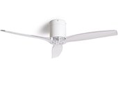 Techbrey ventilador de techo silencioso angistri blanco 132cm motor dc mando a distancia, sin luz