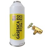 Gas refrigerante gasesica d2 - r134a-r12 + llave de servicio