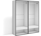 Amueblate online, vestidor abierto, ropa, zapatos, complementos, 120x145x35 cm, dormitorio, habitación, armario, perchero, blanco
