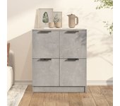 Aparador | aparador de comedor | armario de cocina de madera contrachapada gris hormigón 60x30x70 cm cfw67622