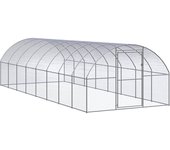 Maison exclusive - gallinero de exterior de acero galvanizado 3x8x2 m