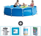 Paquete de piscina - intex - alrededor - 305x305x76 cm + accesorios cb114