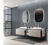 Bernstein - espejo de baño oval iluminado led con función de calefacción antivaho - 58x90x2,5cm (anxprxal) - inalco