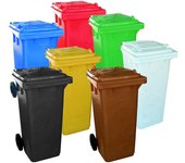 Cubo de basura - 240 l - gris
