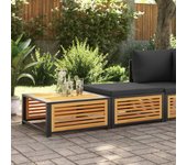 Maison exclusive - mesa de jardín con taburete madera maciza de acacia
