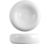 4x plato redondo de porcelana blanca h&h nube cm 11x3h
