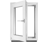 ‎bauplaza - ventana pvc ancho x alto 600 x 700 mm 60 x 70 cm izquierda blanca vidrio transparente - triple cristal oscilobatiente