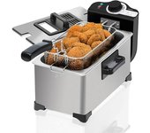 Freidora cecotec cleanfry 3l 2000w acero inoxidable gris