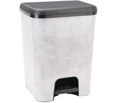 Com-fort house | cubo de basura con pedal | capacidad de 37 litros | cubo reciclaje | color cemento | cubo de basura orgánico cocina
