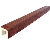 Viga imitación madera 15cm de ancho x 15cm de alto x 2m de largo color nogal decorativa de poliuretano vu0012-2-n