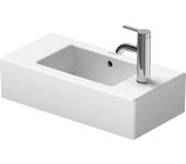 Lavamanos duravit vero 50cm, agujero del grifo a la izquierda, 07035000091, color: blanco