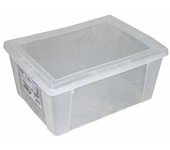 Visualbox - contenitore multiuso con chiusura a scatto, 30 l, trasparente, xxl - 59 x 39 x 17 cm