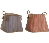 Cesta dkd home decor fibra (40 x 40 x 45 cm) (2 unidades)