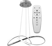Lámpara ring led app393-cp light grey + mando a distancia