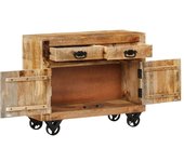 Aparador de madera maciza de mango sin tratar 80x30x65 cm