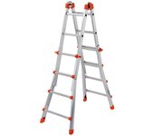 Escalera telescópica multiposición de aluminio peppina de 100 kg (4x4 peldaños) gierre al002