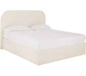 Laia - cama con canapé blanca para colchón 135x200cm - decowood