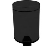 Inda - cubo de basura con tapa, pedal y base antideslizante 5 l negro