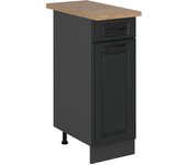 Vicco mueble bajo de cocina r-line, antracita casa de campo, 30 cm , et roble
