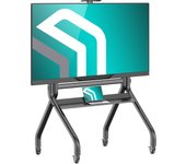 Onkron profesional soporte tv ruedas 60-120, mueble tv etagere hasta 120 kg - pie pantalla móvil vesa 1000x600 / altura ajustable ts2080-b negro