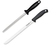 3 claveles evo - set cuchillo jamonero flexible de 25 cm con chaira de 20 cm