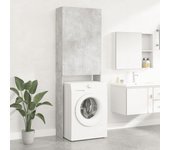 Mueble lavadora gris hormigón 64x25,5x190 cm