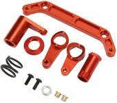 Conjunto de dirección rc de aleación de aluminio de repuesto para bricolaje, mejora de piezas de reparación para camiones jlb 1/10 (rojo)