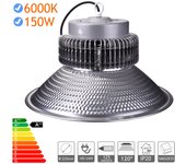 Campana led, 15.000 lúmenes, consumo 150w, brillante iluminación comercial, luz blanca fría 6000k, para interior ip20