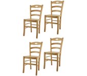 Tommychairs - set 4 sillas cocina savoie en madera de haya color natural y asiento en madera