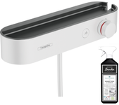 Hansgrohe showertablet select 400 mezclador termostático de ducha blanco mate + limpiador briochin