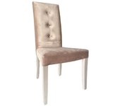 Silla montecarlo con 3 botones de terciopelo tórtola