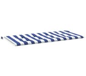 Cojín exterior | cojín banco jardín tela oxford a rayas azul y blanco 120x50x3cm cfw90777