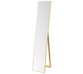 Espejo de pie vestidor dorado con moldura y pie plegable de 151 cm lolahome