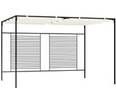 Maison exclusive - cenador con techo retráctil color crema 3x4x2,3 m 180 g/m²