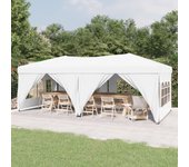 Maison exclusive - carpa para fiestas plegable con paredes laterales blanca 3x6 m