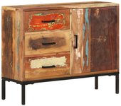Aparador | aparador de comedor | armario de cocina de madera maciza reciclada 88x30x73 cm cfw92028