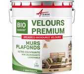 Pintura terciopelo para pared y techo : arcadeco biosourcée terciopelo - 10 l (+ ou - 120m² par couche) beige - ral 1001 - arcane industries