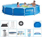 Paquete de piscina - intex - alrededor - 366x366x76 cm + accesorios a1764