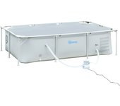 Piscina desmontable outsunny gris claro 252x152x65 cm