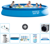Paquete de piscina - intex - alrededor - 457x457x84 cm + accesorios a1231